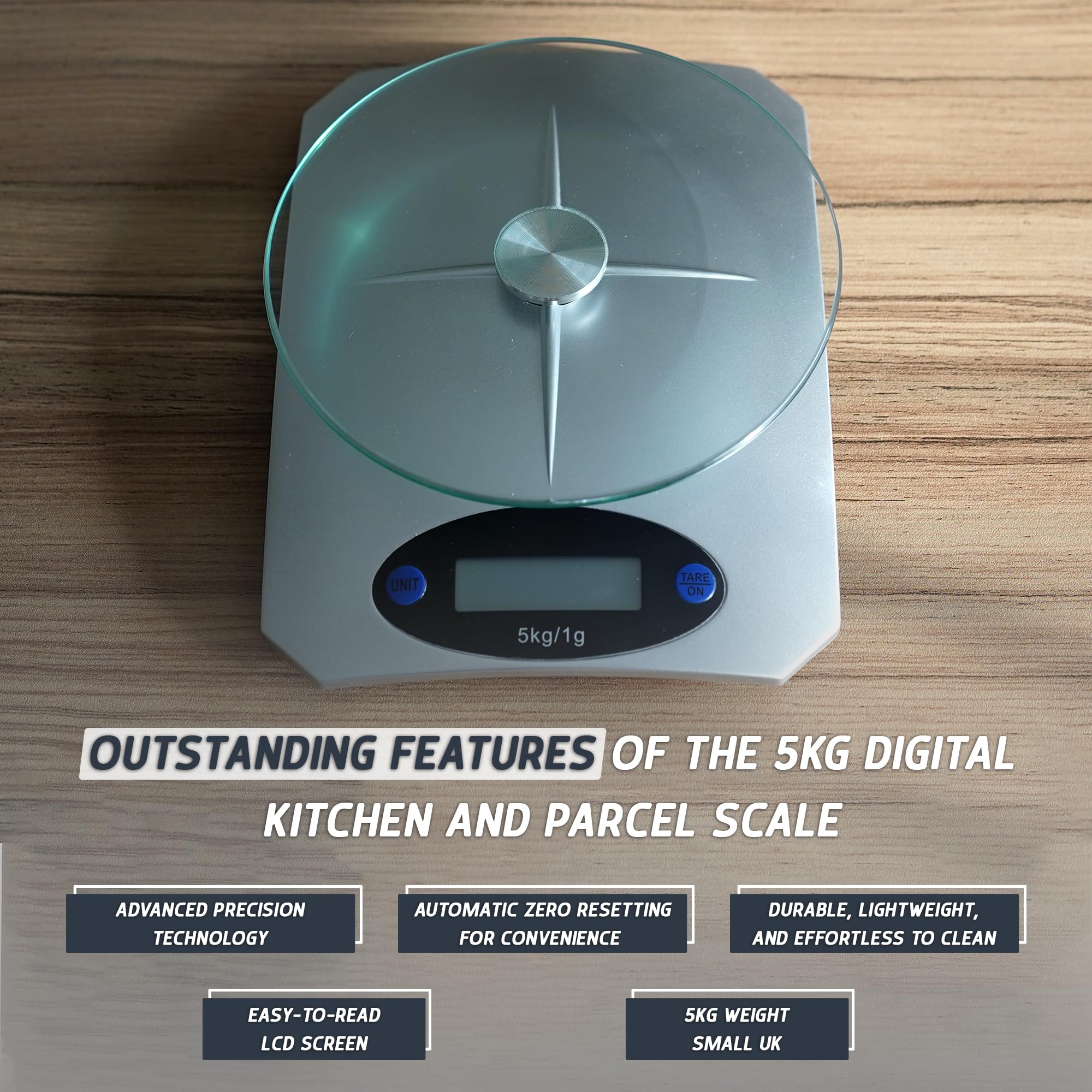 Digital Scale 5kg – Kitchen Baking, Cooking, Postal & Parcel Weighing