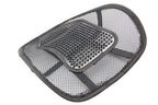 Lumbar Back Support Cushion for Office Chair & Car – Mesh, Massage Beads, Black