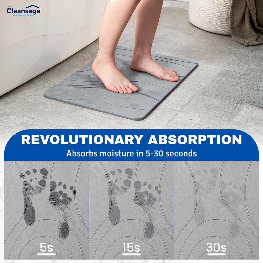 Diatomite Stone Bath Mat Quick Dry, Stone Drying Mat