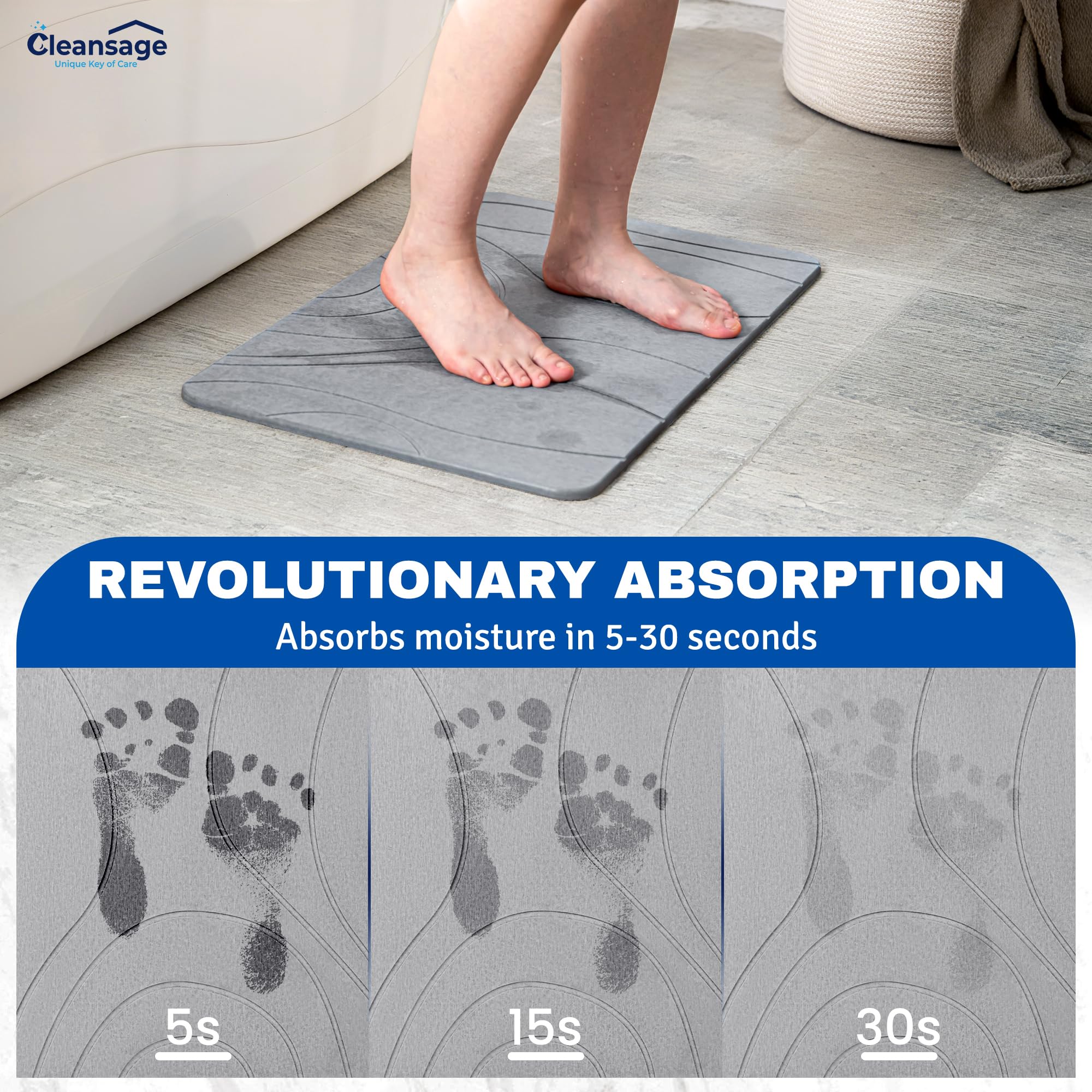 Diatomite Stone Bath Mat Quick Dry, Stone Drying Mat