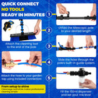 HydroPole Pro3K Carbon Fibre Telescopic Window Cleaning Pole Equipment Water Fed Brush