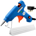 Mini Hot Melt Glue Gun 20w with Glue Sticks 7mm x 200mm Double Long 10pcs Adhesive for Kids Professionals School Children Art & Crafting Kit Small Electric UK Plug Low Temperature