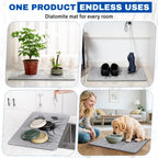Diatomite Stone Bath Mat Quick Dry, Stone Drying Mat