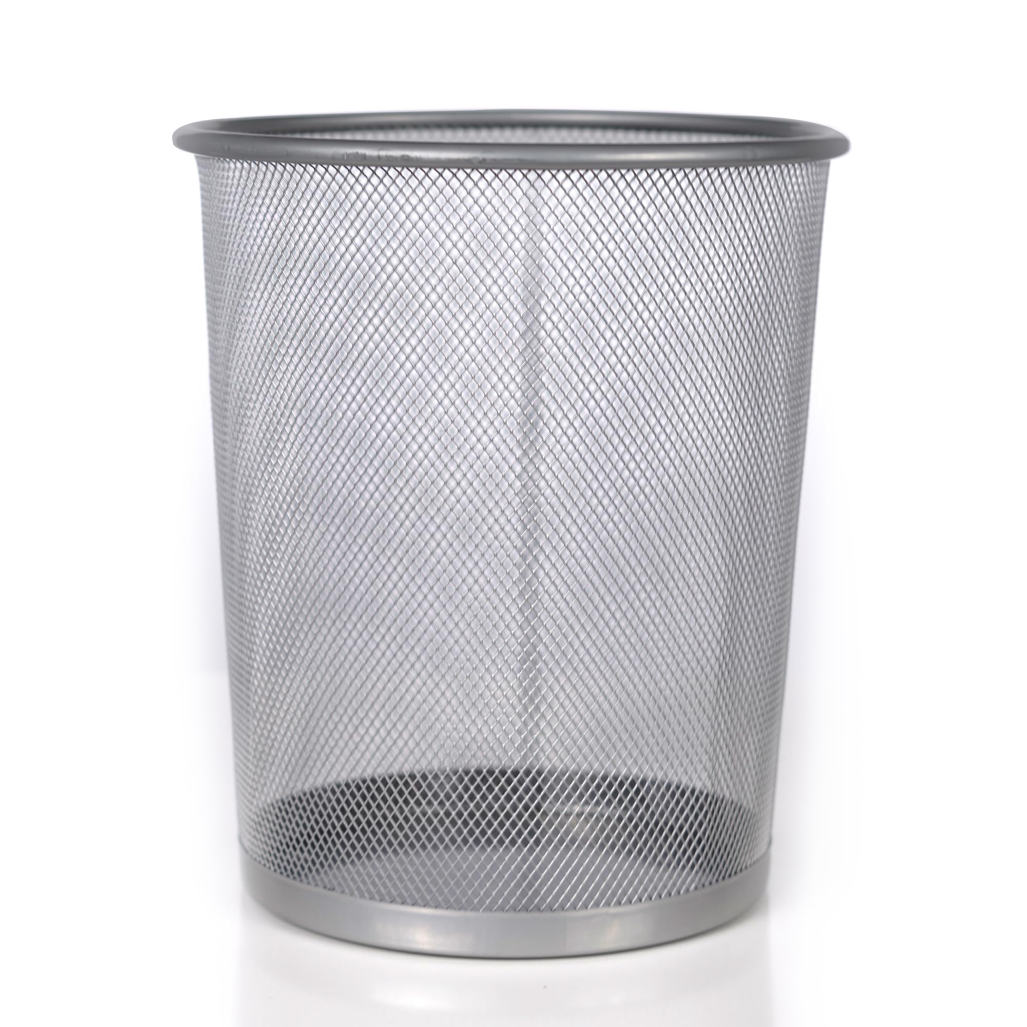 ABN Finest Set of 10 Black Bin Waste Basket - Wire Mesh Trash Bin for The Office, Bedroom, Bathroom, Lounge, University Dorm Rooms - Modern & Space-Saving with Solid & Stable Base, Heavy Duty Metal