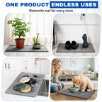Diatomite Stone Bath Mat Quick Dry, Stone Drying Mat