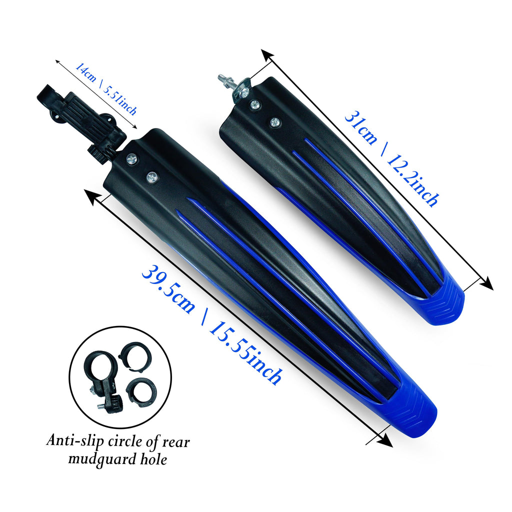 Universal Bike Mudguards Set - Adjustable Front & Rear Mud Guards