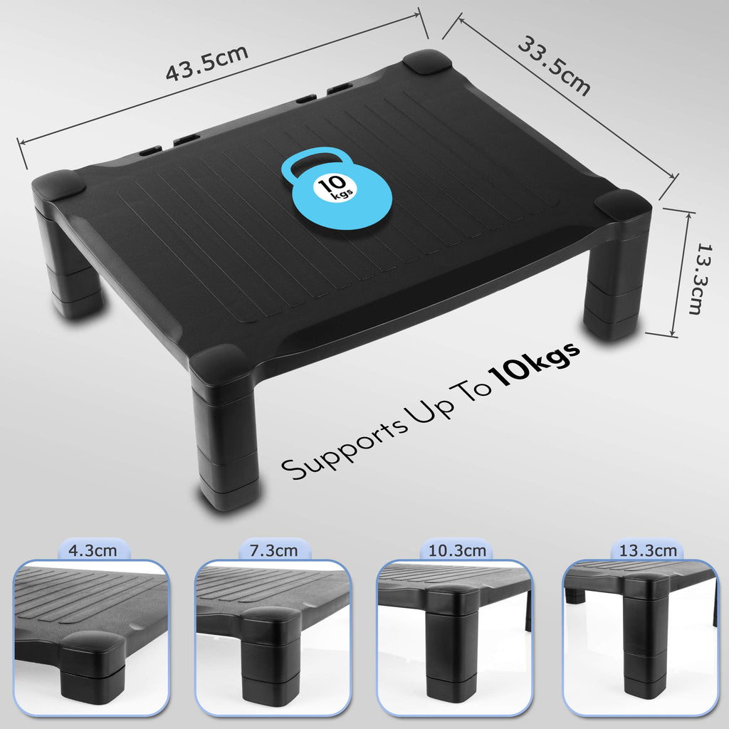 Computer Monitor Stand, PC Screen Riser Height Adjustable