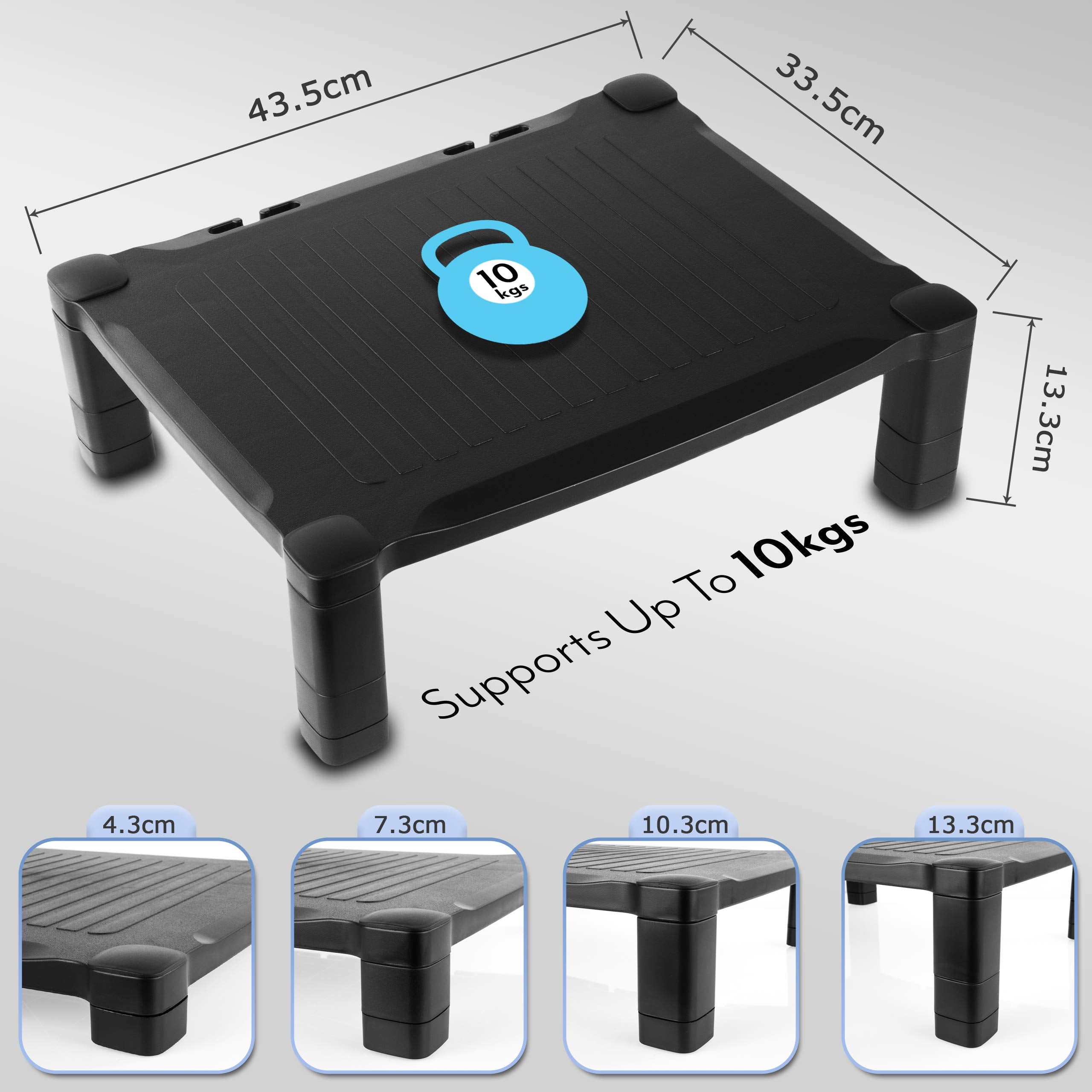 Computer Monitor Stand, PC Screen Riser Height Adjustable