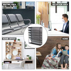 Wall Mounted Magazine Rack – 6-Tier Metal Mesh File & Document Holder, A4