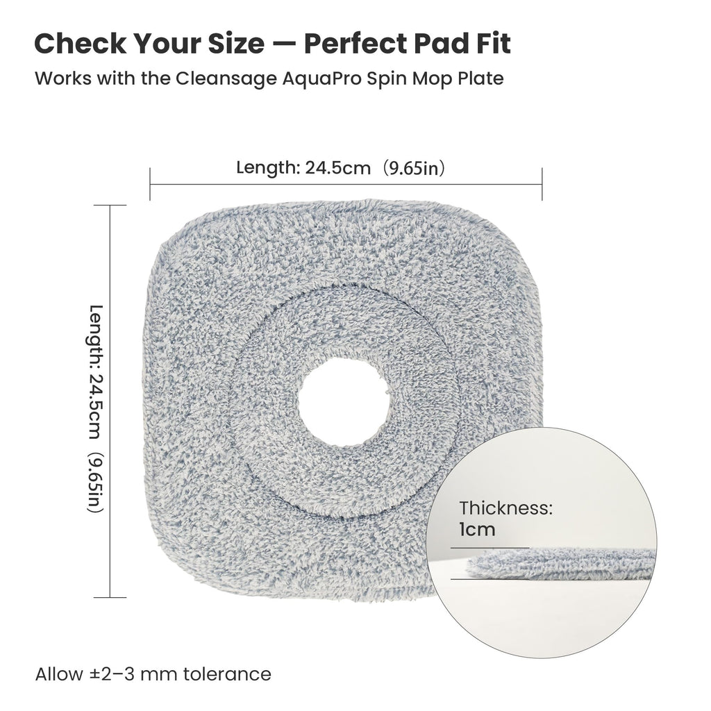 Flat Microfibre Mop Heads Replacement – Pack of 5, Machine Washable Mop Pads for Hard Floors