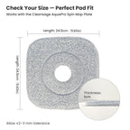 Flat Microfibre Mop Heads Replacement – Pack of 5, Machine Washable Mop Pads for Hard Floors