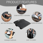Laptop Tray - Lap Tray with Cushions Rest Board - Portable Cushioned Lapdesk