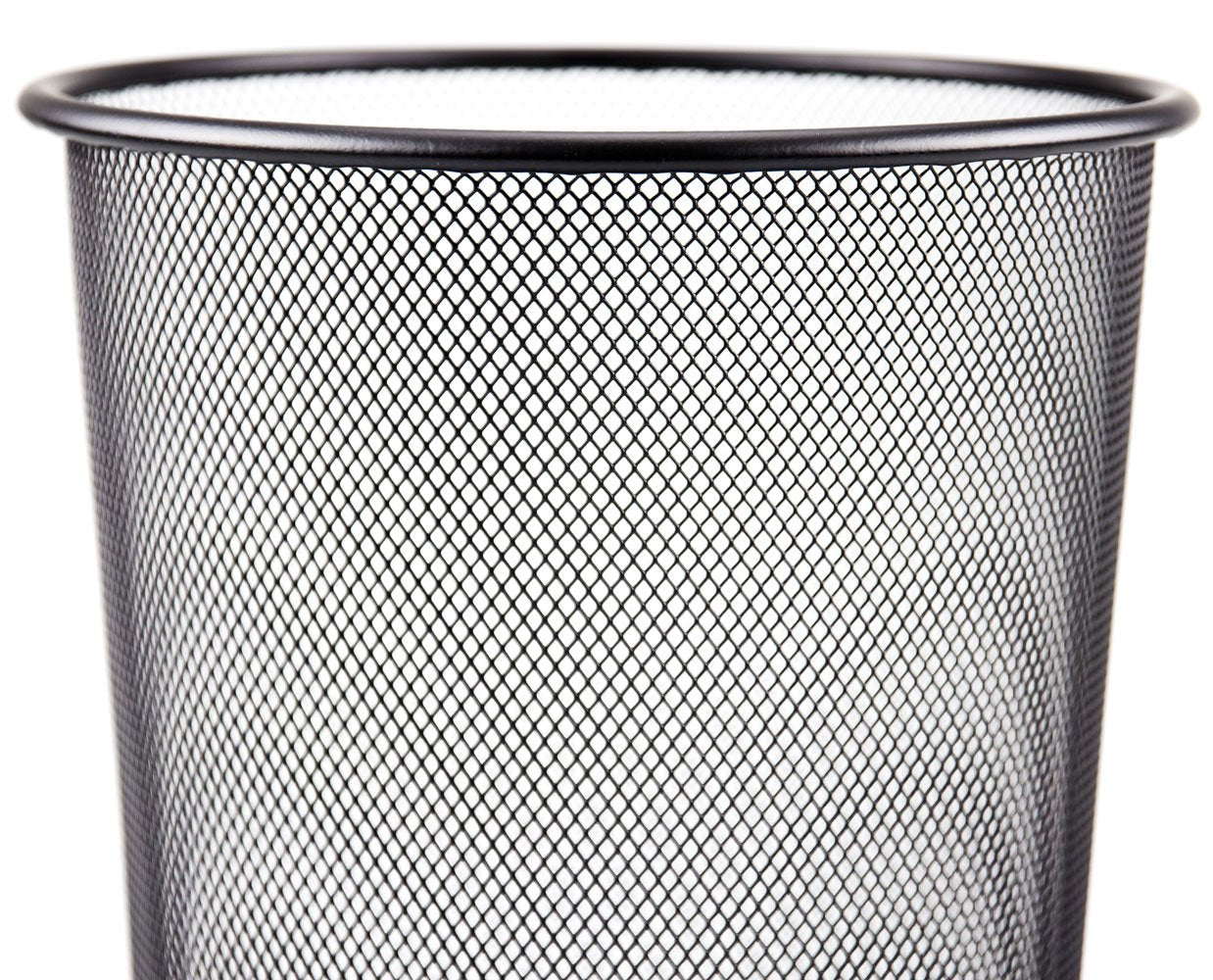 Black Mesh Waste Paper Rubbish Bin Metal Small for Office, Living Rooms, Bedrooms