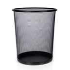 Black Mesh Waste Paper Rubbish Bin Metal Small for Office, Living Rooms, Bedrooms (1, Small)