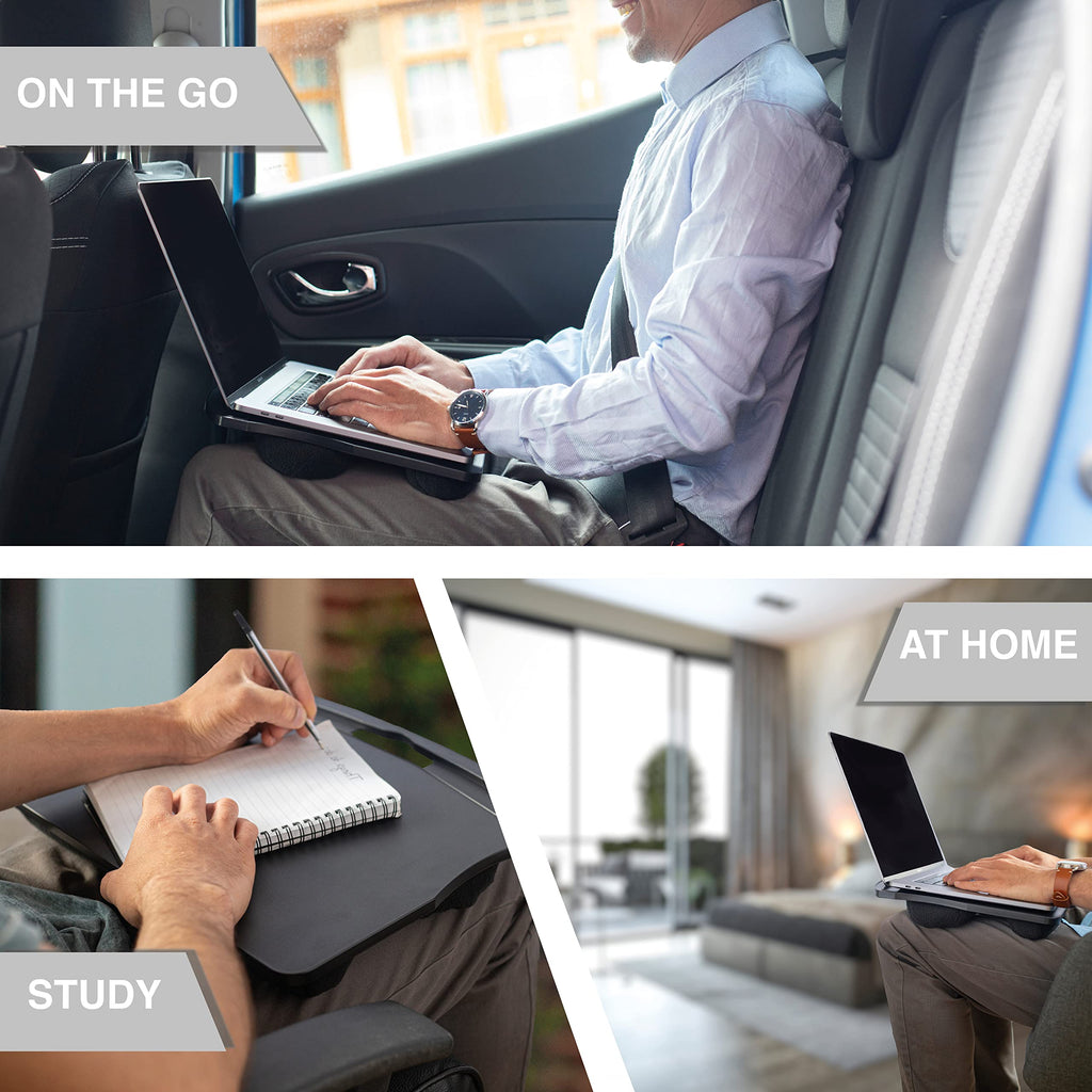 Laptop Tray - Lap Tray with Cushions Rest Board - Portable Cushioned Lapdesk