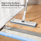 HydraPro Flat Mop and Buckets Sets – True Clean/Dirty Water Separation System with 3 Microfibre Heads