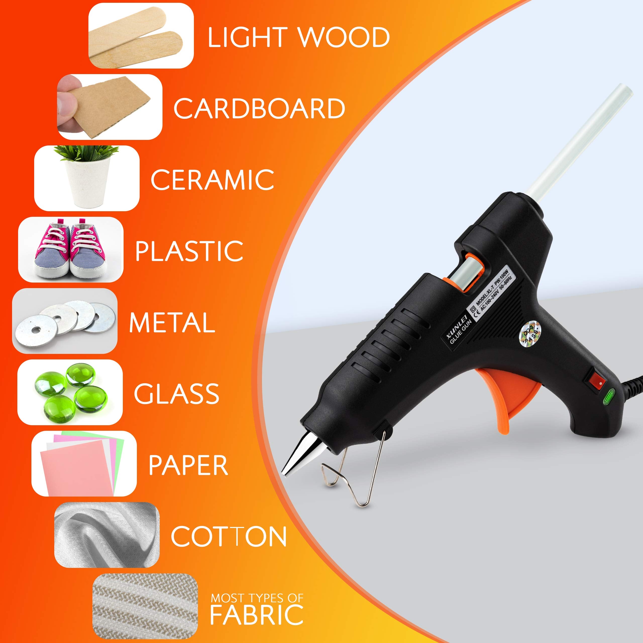 Hot Glue Sticks 11mm – Clear Hot Melt Glue Gun Sticks, Strong Bond, Pack of 10, 50 or 100