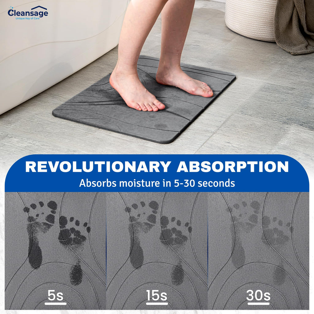 Diatomite Stone Bath Mat Quick Dry, Stone Drying Mat