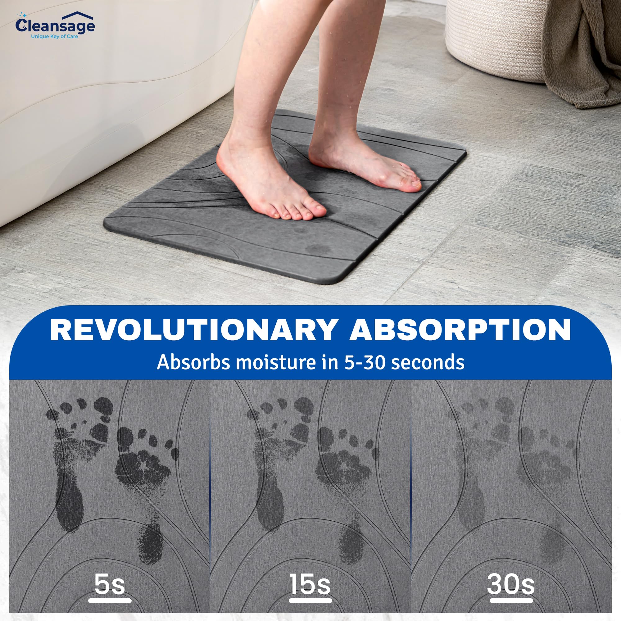 Diatomite Stone Bath Mat Quick Dry, Stone Drying Mat
