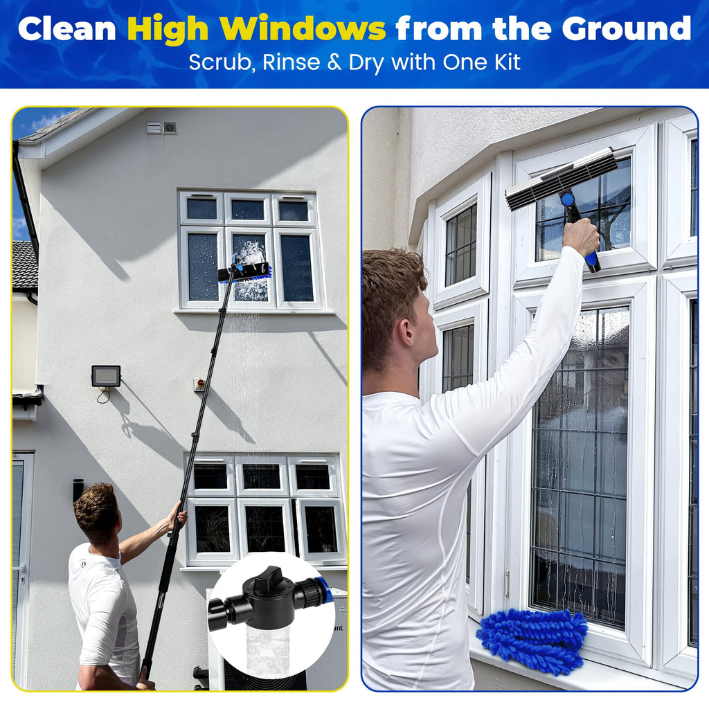 HydroPole Window Cleaning Pole Equipment Telescopic Extendable Kit