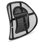 ABN Finest Lumbar Back Support - Comfy Spine, Waist, Hip Chair Recliner Breathable Mesh, Massage Beads for Pain Relief, Firm Material, Orthopedic Contour - Portable Travel Backrest - 10-Pack, Black