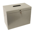 Cathedral Metal A4 File Box - Silver