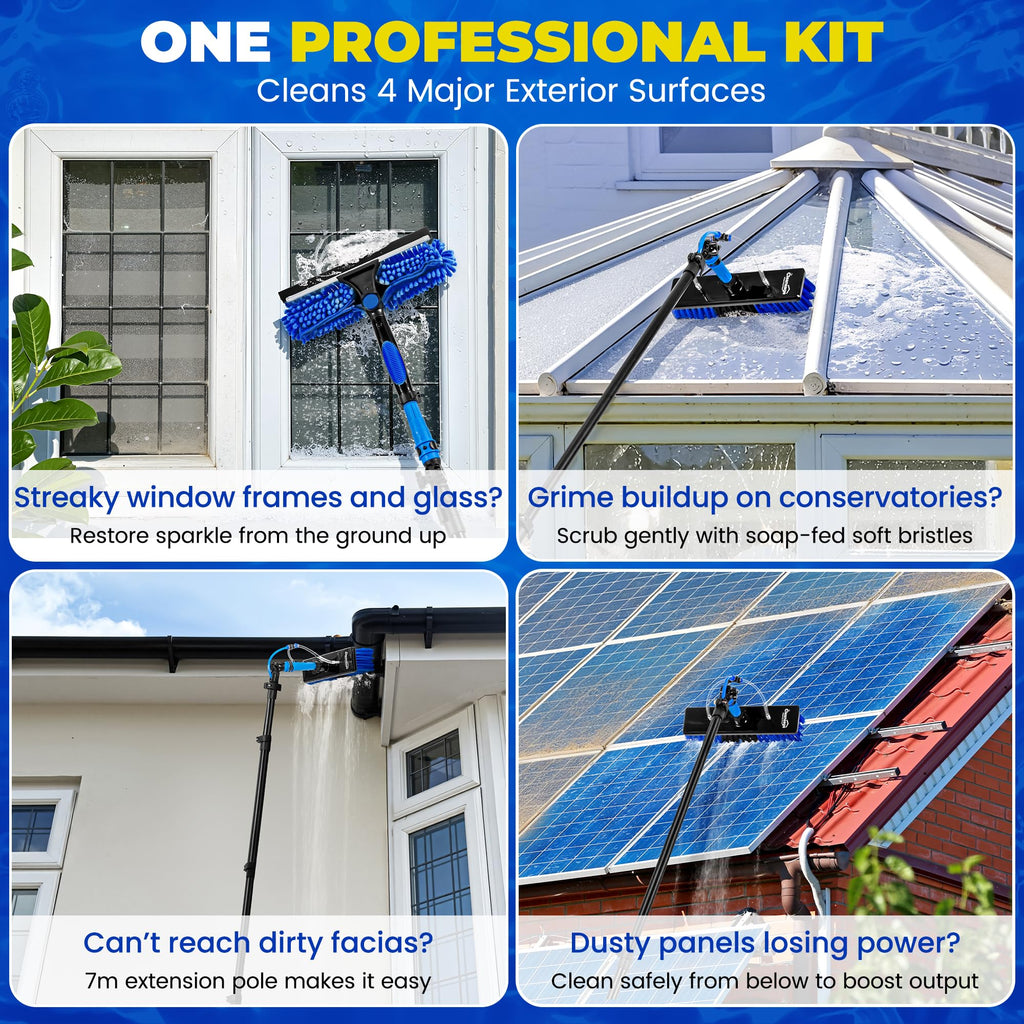 HydroPole Window Cleaning Pole Equipment Telescopic Extendable Kit