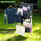 3 Tier Clothes Maiden - Foldable Indoor Clothes Airer, Drying Rack & Clothes Horse