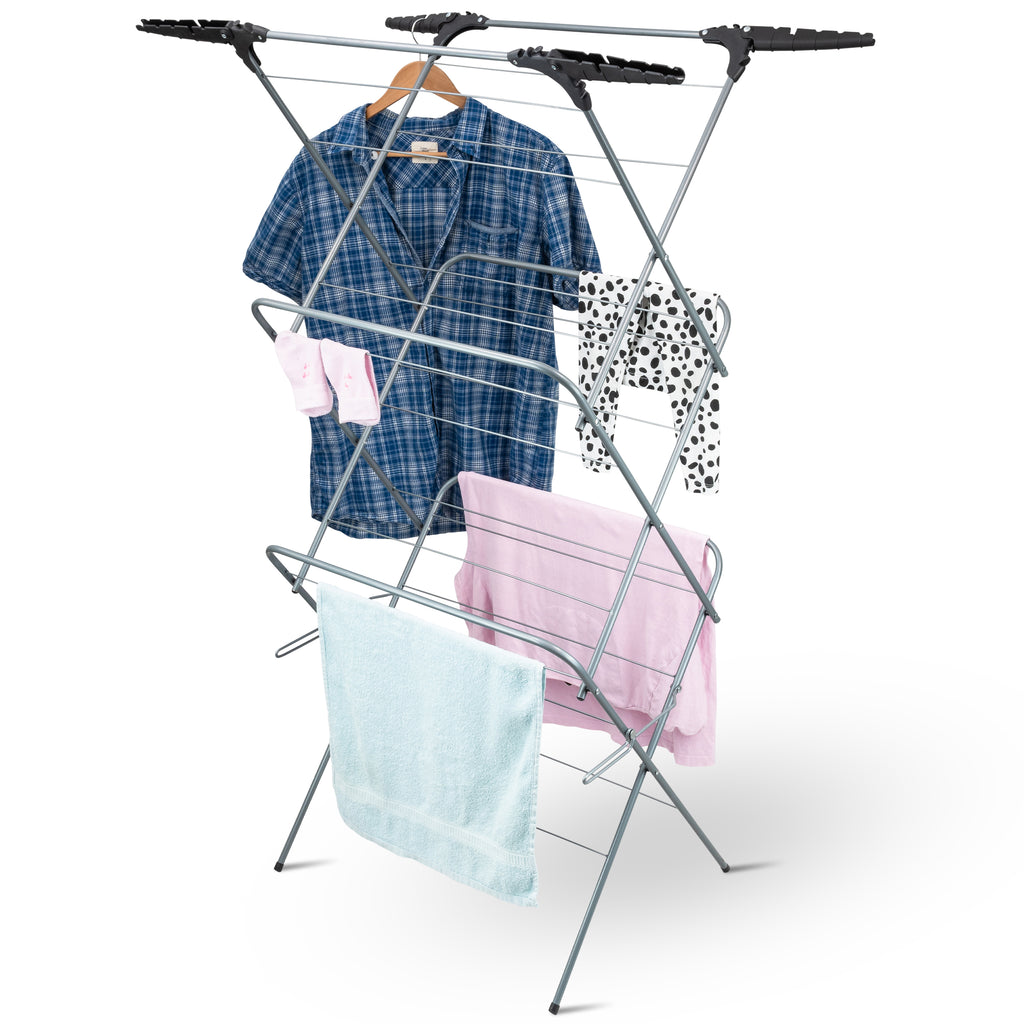 3 Tier Clothes Maiden - Foldable Indoor Clothes Airer, Drying Rack & Clothes Horse