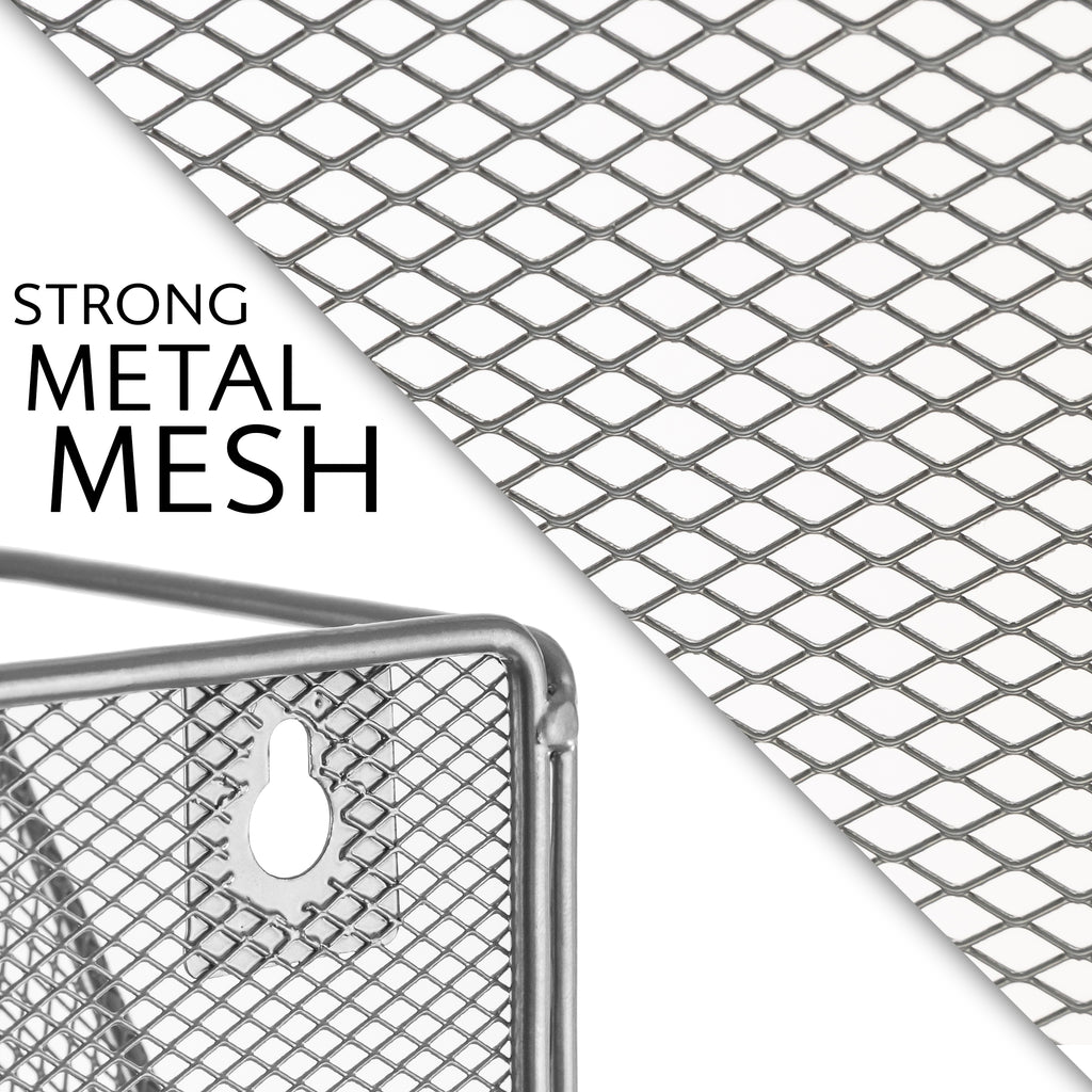 Wall Mounted Magazine Rack – 6-Tier Metal Mesh File & Document Holder, A4