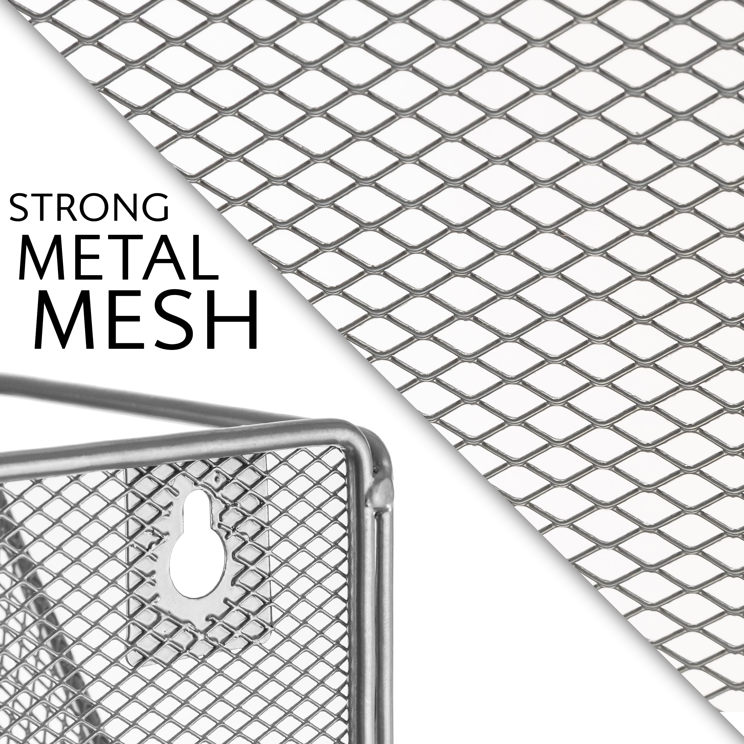 Wall Mounted Magazine Rack – 6-Tier Metal Mesh File & Document Holder, A4